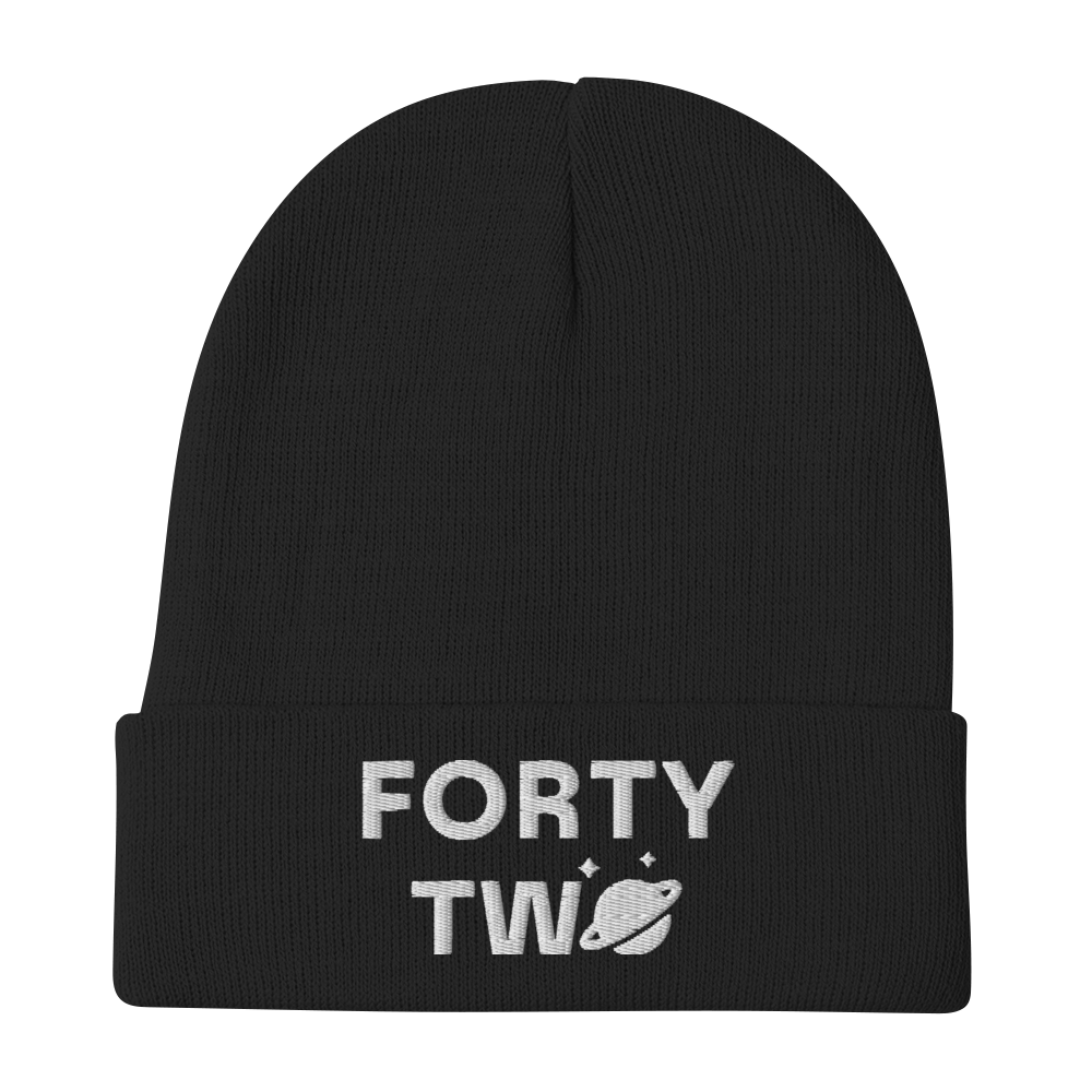 EMBROIDERED BEANIE / FORTY TWO