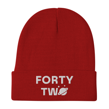 EMBROIDERED BEANIE / FORTY TWO