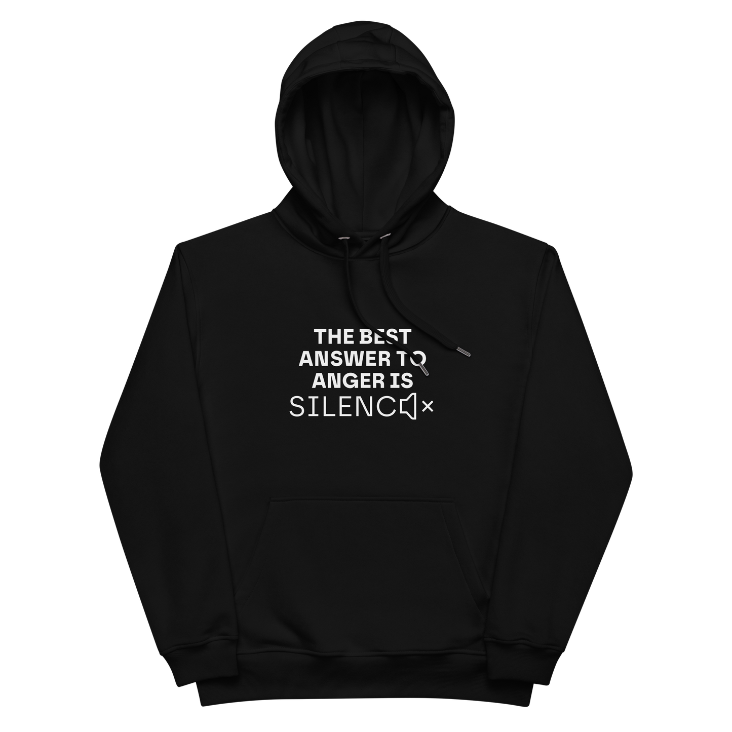 PREMIUM ECO HOODIE / BLACK / ANSWER / UNISEX