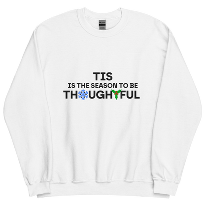 White sweatshirt - Thoughful season / Unisex