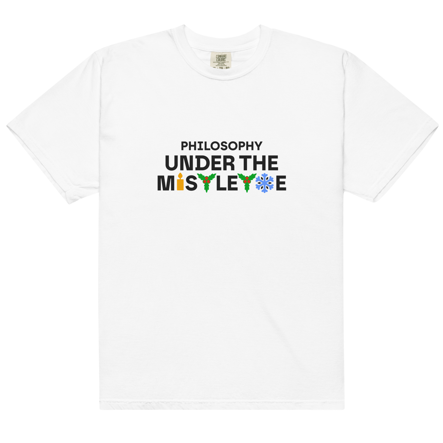 White heavyweight tee - Mistletoe / Unisex