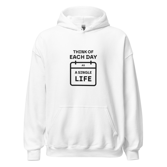 HOODIE / WHITE / SINGLE LIFE / UNISEX