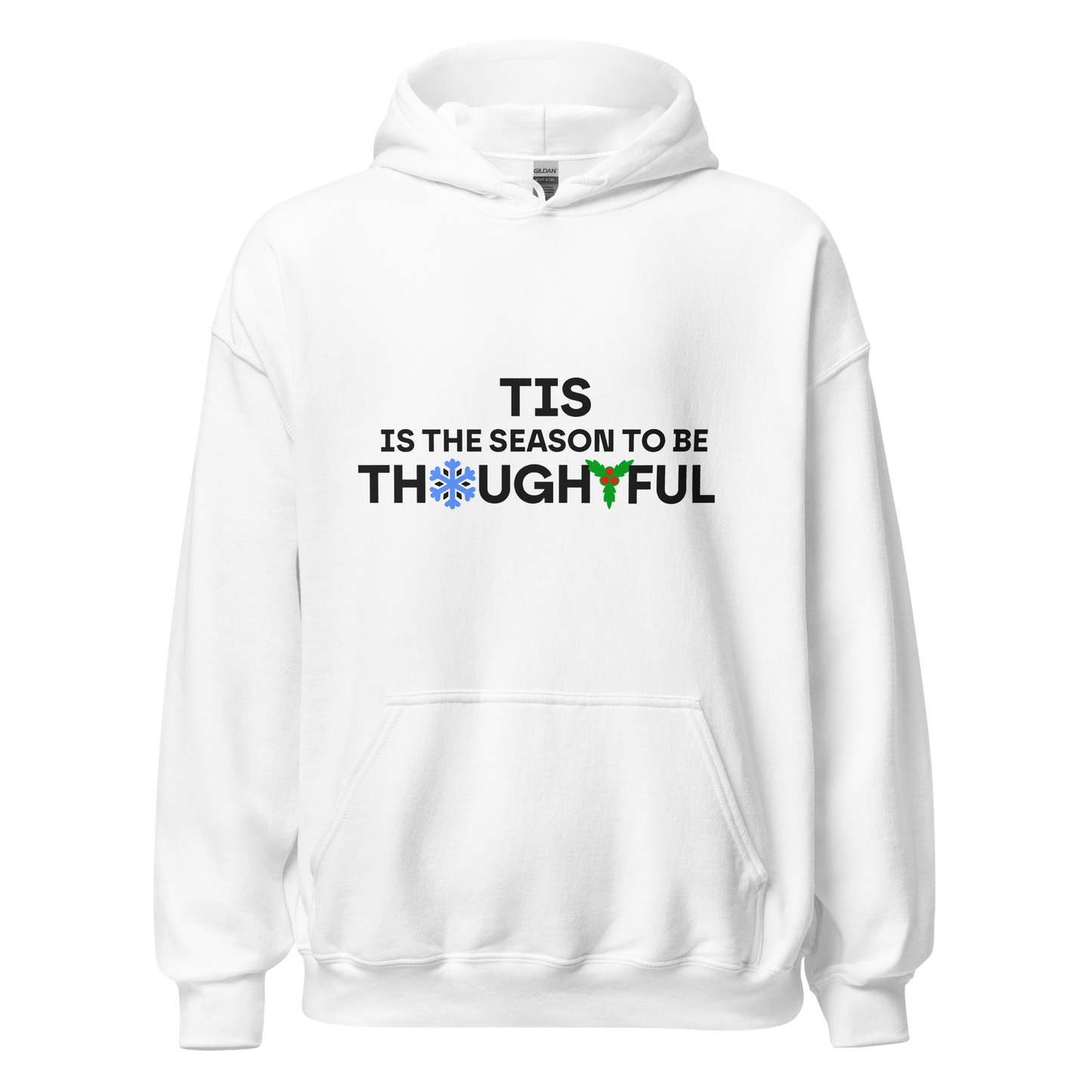 White hoodie - Thoughtful season / Unisex