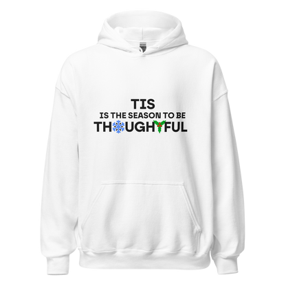 White hoodie - Thoughtful season / Unisex