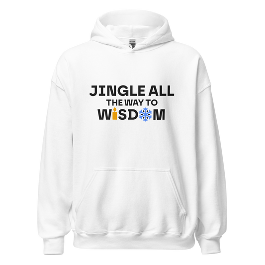 White hoodie - Wisdom / Unisex