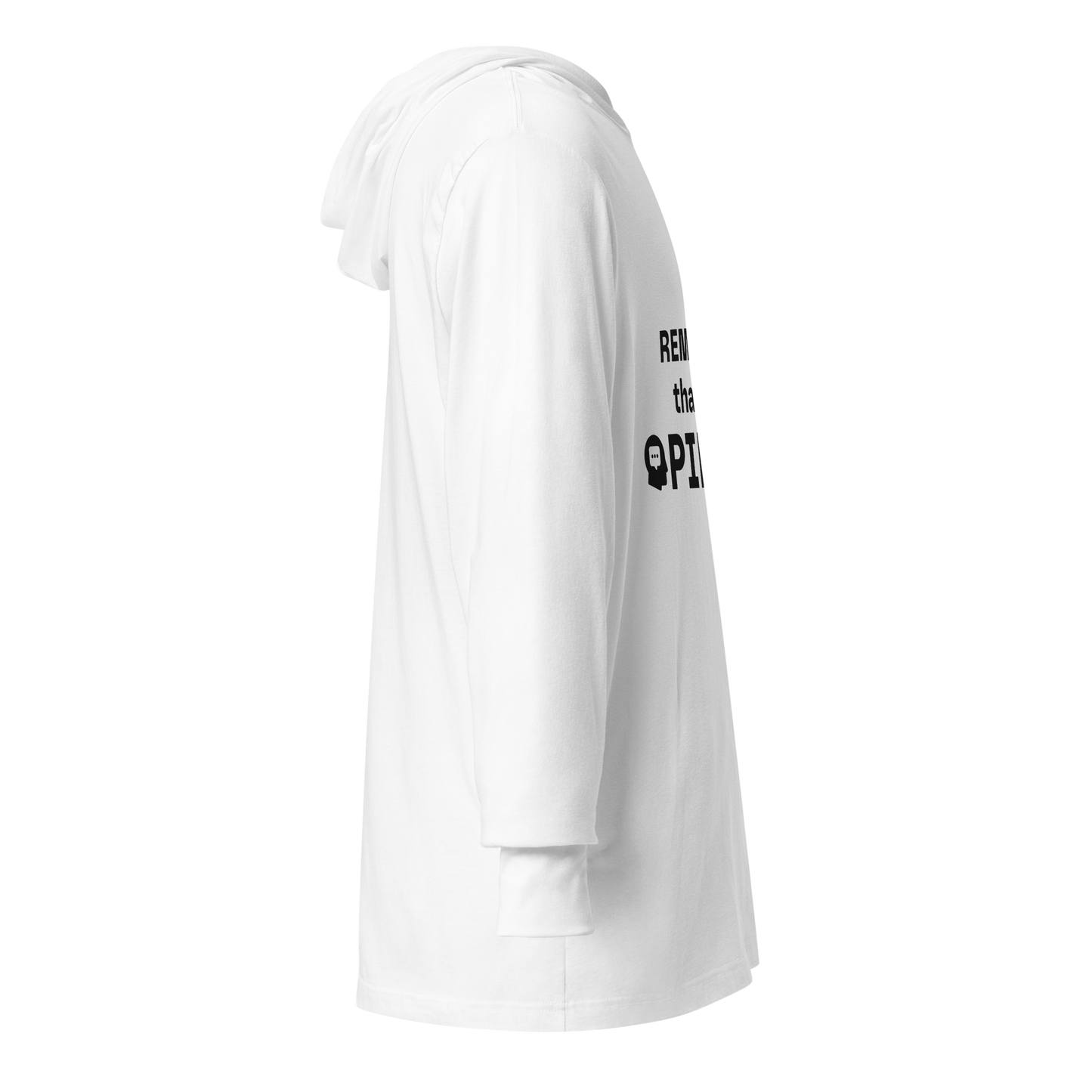 HOODED LONG-SLEEVE TEE / WHITE / OPINION / UNISEX