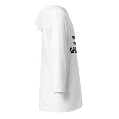 HOODED LONG-SLEEVE TEE / WHITE / OPINION / UNISEX