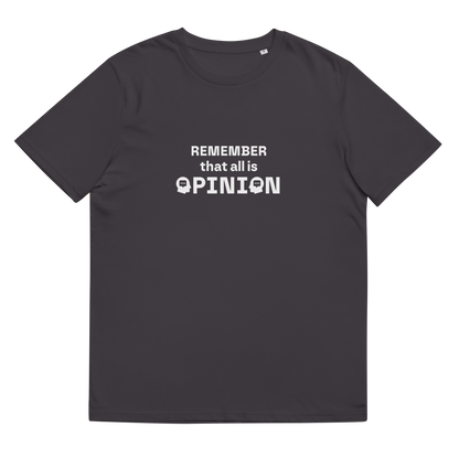 ORGANIC COTTON T-SHIRT / DARK / OPINION / UNISEX