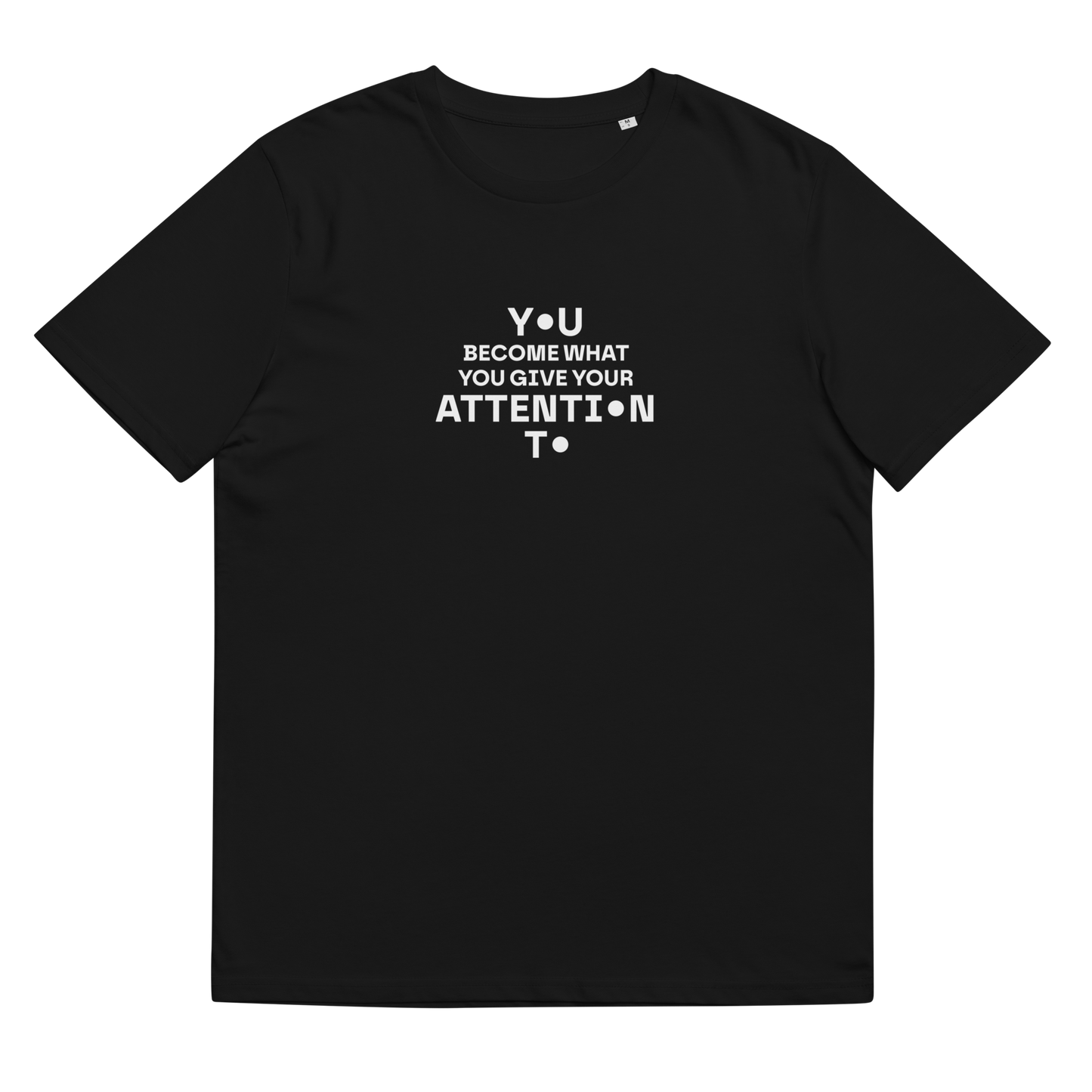 ORGANIC COTTON T-SHIRT / BLACK / ATTENTION / UNISEX