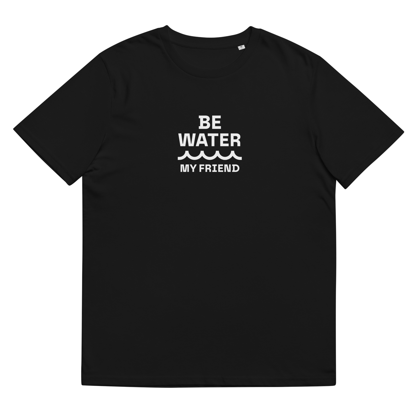 ORGANIC COTTON T-SHIRT / BLACK / BE WATER / UNISEX