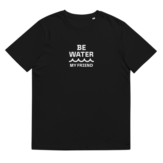 ORGANIC COTTON T-SHIRT / BLACK / BE WATER / UNISEX