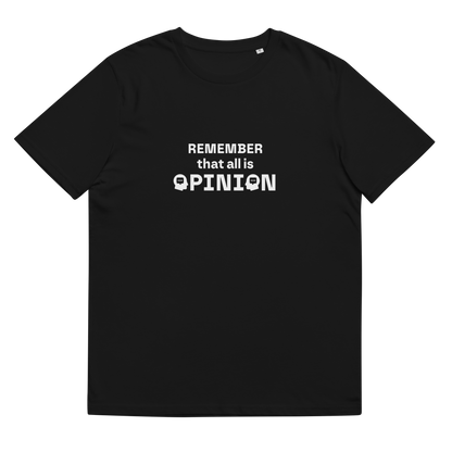 ORGANIC COTTON T-SHIRT / DARK / OPINION / UNISEX