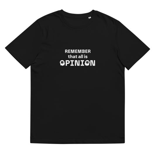 ORGANIC COTTON T-SHIRT / DARK / OPINION / UNISEX