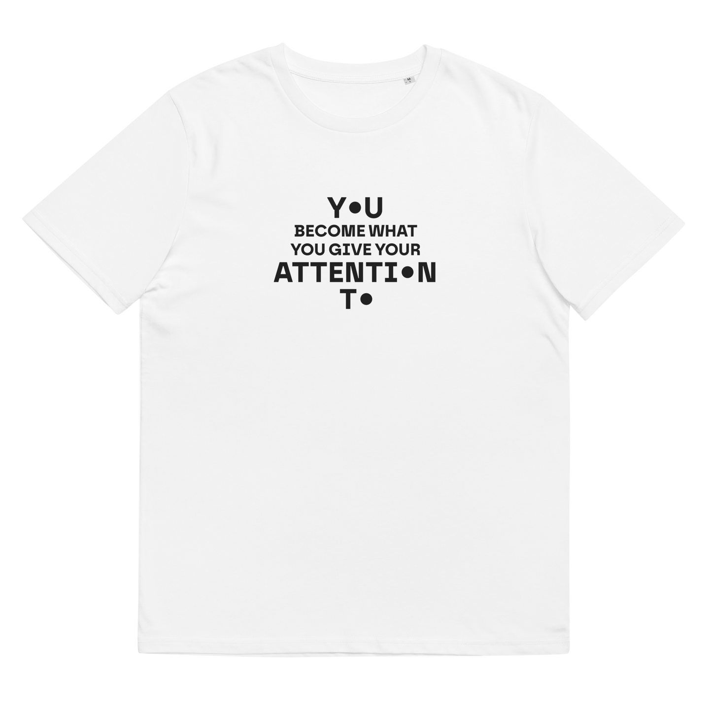 ORGANIC COTTON T-SHIRT / WHITE / ATTENTION / UNISEX