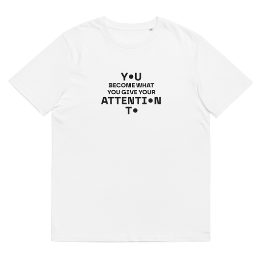 ORGANIC COTTON T-SHIRT / WHITE / ATTENTION / UNISEX