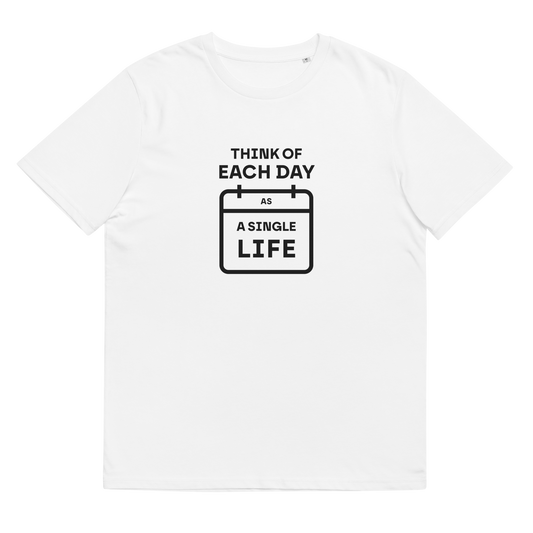 ORGANIC COTTON T-SHIRT / WHITE / SINGLE LIFE / UNISEX