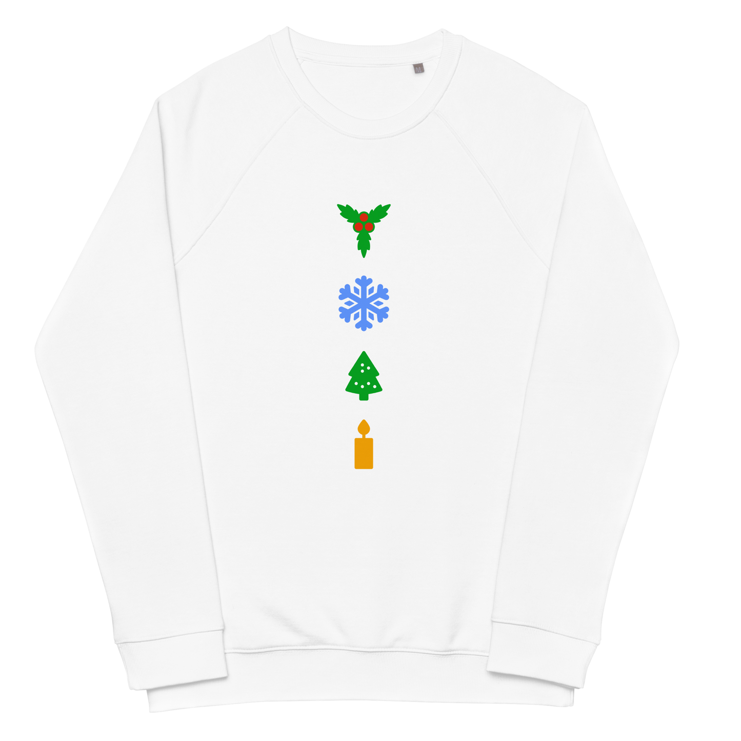 Festive organic raglan sweatshirt in colors / Unisex