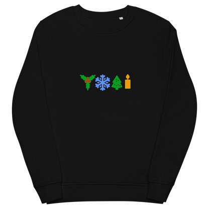 Festive organic sweatshirt in colors / Unisex