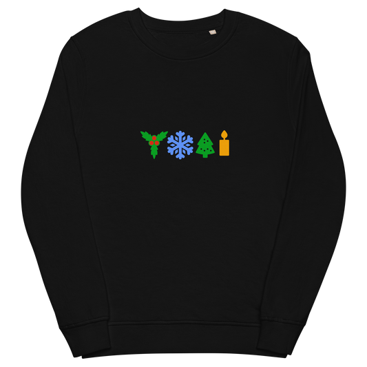 Festive organic sweatshirt in colors / Unisex