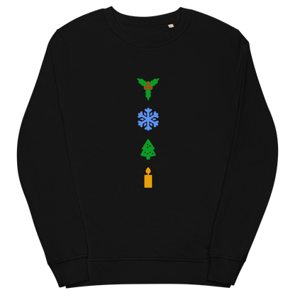 Festive organic sweatshirt in colors / Unisex