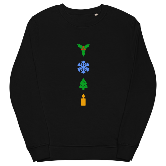 Festive organic sweatshirt in colors / Unisex