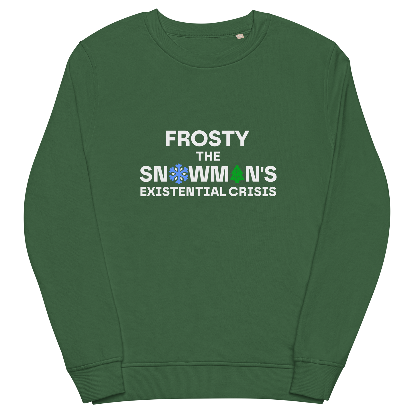 Organic sweatshirt in colors - Snowman / Unisex