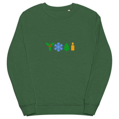 Festive organic sweatshirt in colors / Unisex