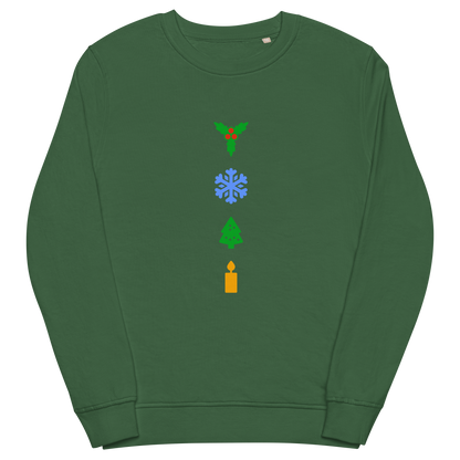 Festive organic sweatshirt in colors / Unisex