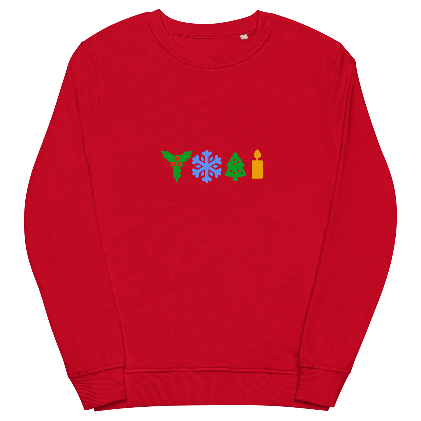 Festive organic sweatshirt in colors / Unisex