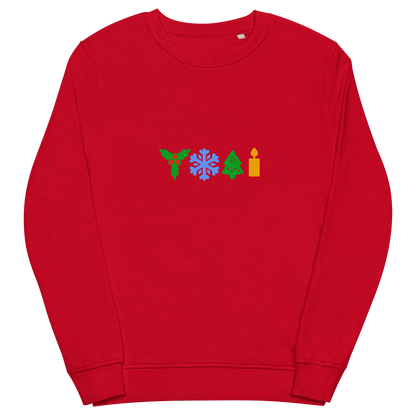 Festive organic sweatshirt in colors / Unisex