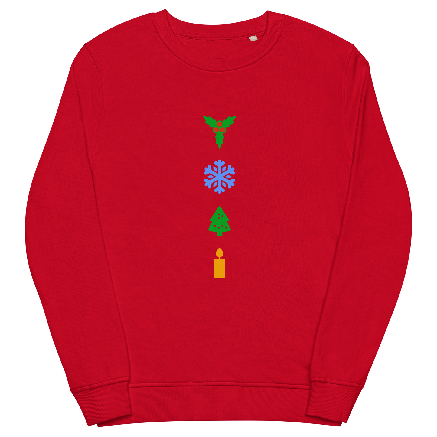 Festive organic sweatshirt in colors / Unisex