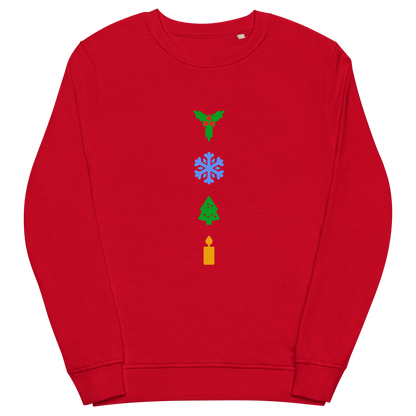 Festive organic sweatshirt in colors / Unisex