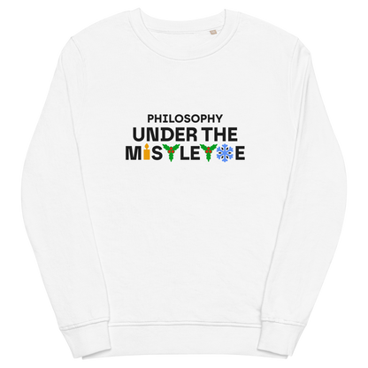 White organic sweatshirt - Mistletoe / Unisex