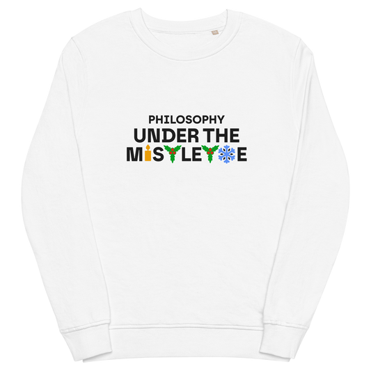 White organic sweatshirt - Mistletoe / Unisex