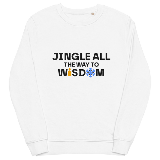 White organic sweatshirt - Wisdom / Unisex