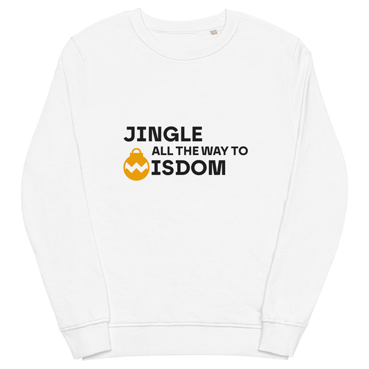 White organic sweatshirt - Wisdom / Unisex