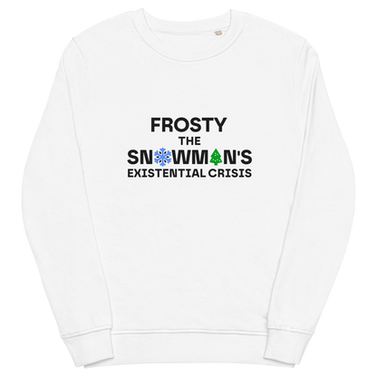 White organic sweatshirt - Snowman / Unisex