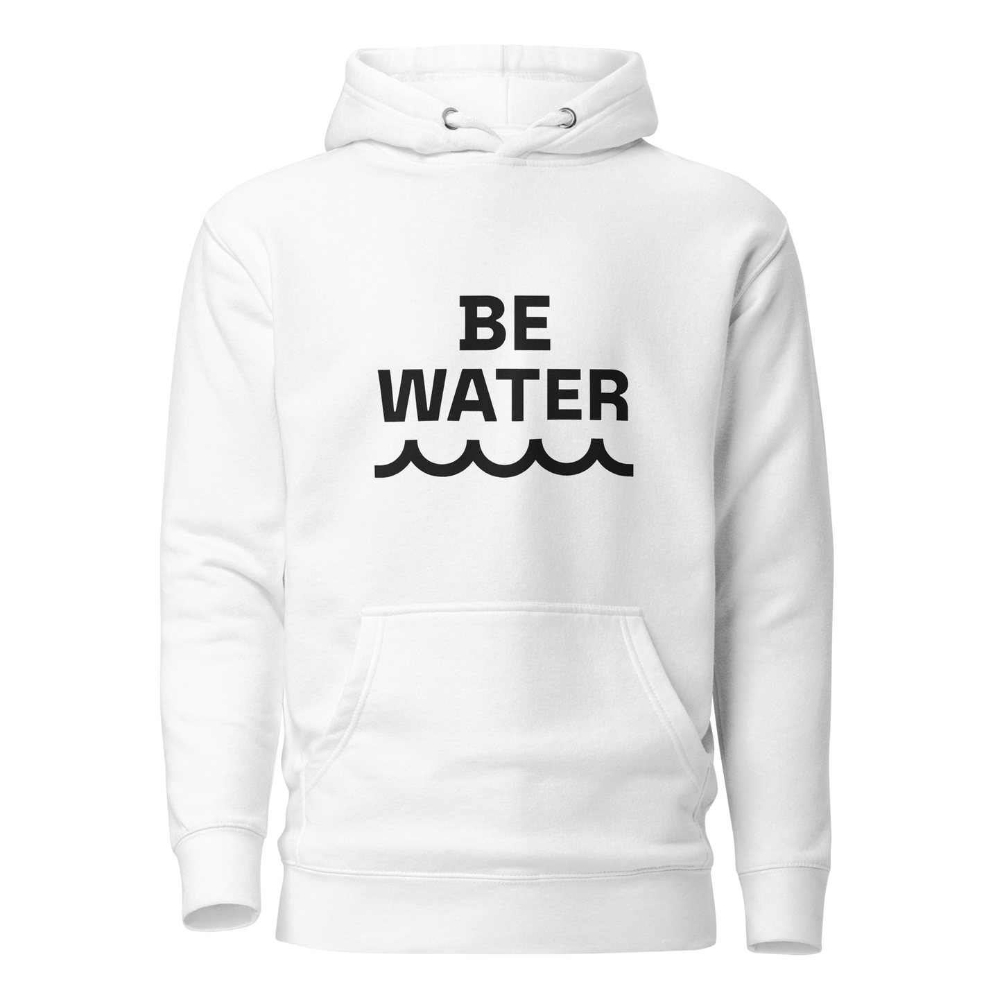 PREMIUM HOODIE / WHITE / BE WATER / UNISEX