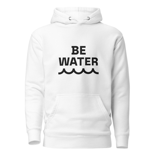 PREMIUM HOODIE / WHITE / BE WATER / UNISEX